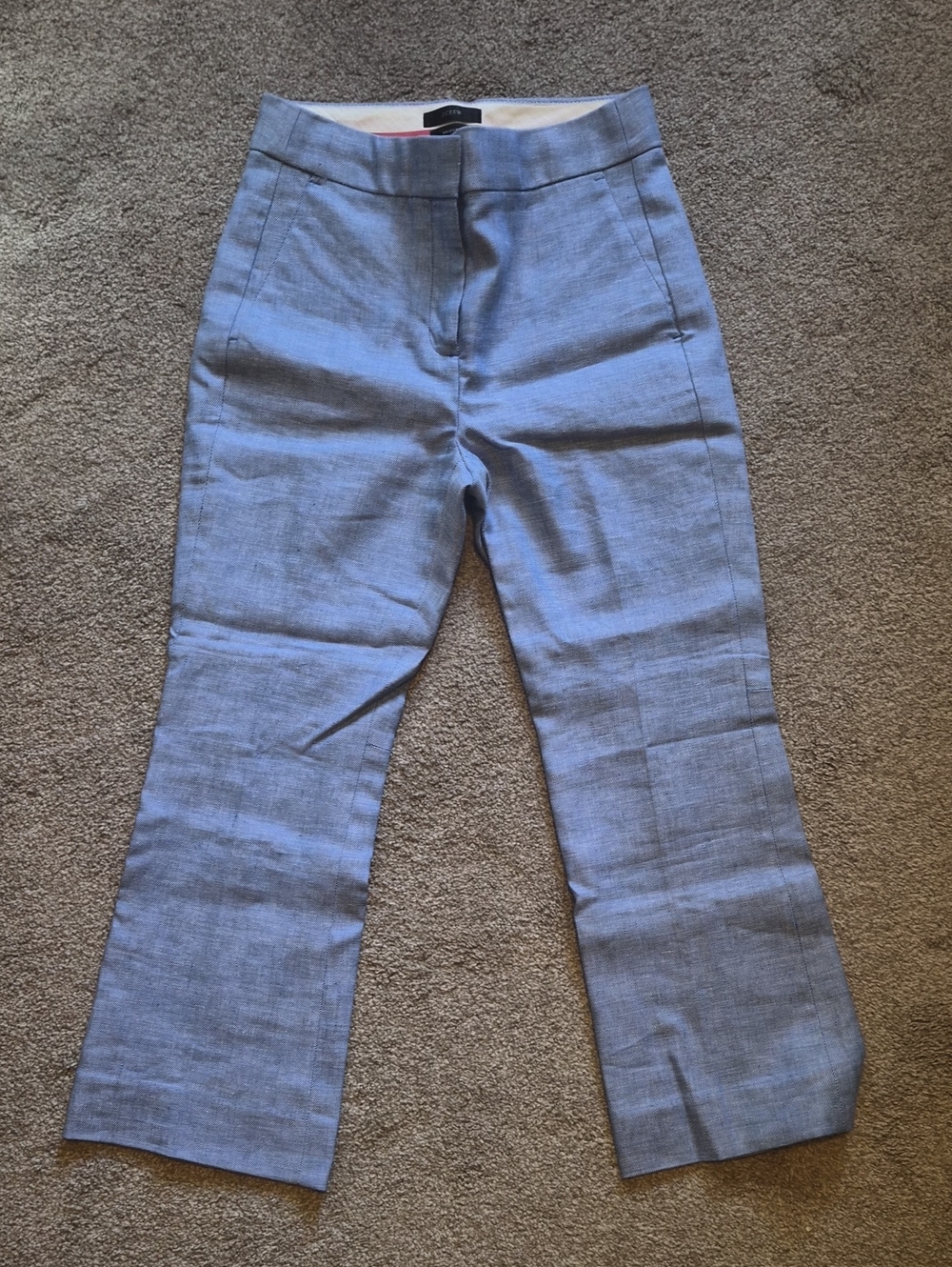 J. Crew Hayden Light Blue Twill Pants Sz 2 Petite